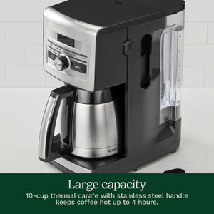 Personal Brew 10-Cup Thermal Coffee Maker in Black and Stainless