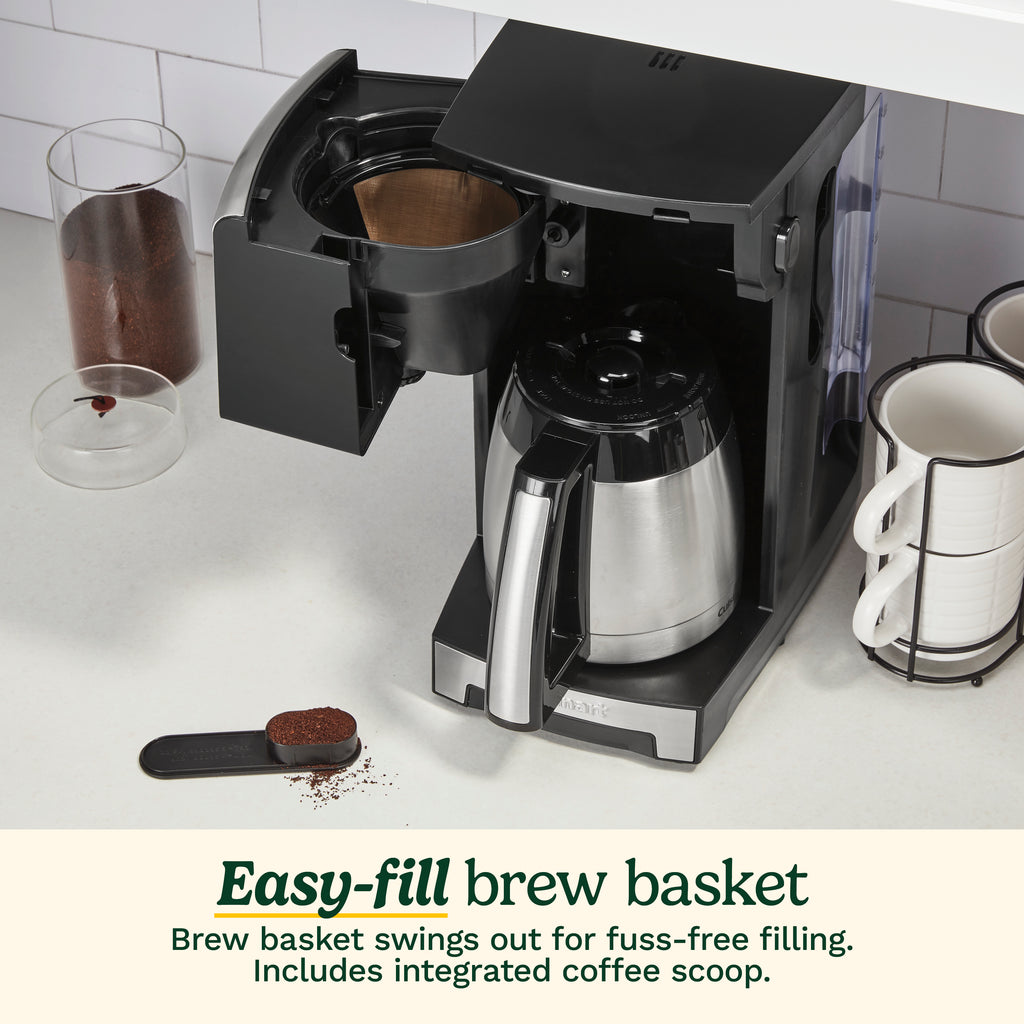 Personal Brew 10-Cup Thermal Coffee Maker in Black and Stainless