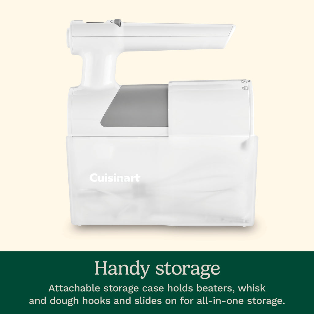 9-Speed Hand Mixer with Case in White