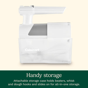 9-Speed Hand Mixer with Case in White