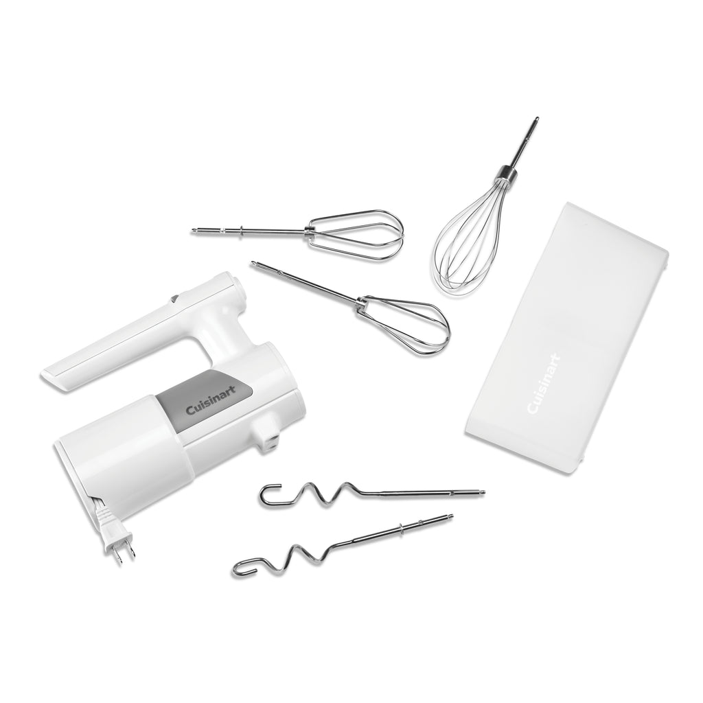 9-Speed Hand Mixer with Case in White