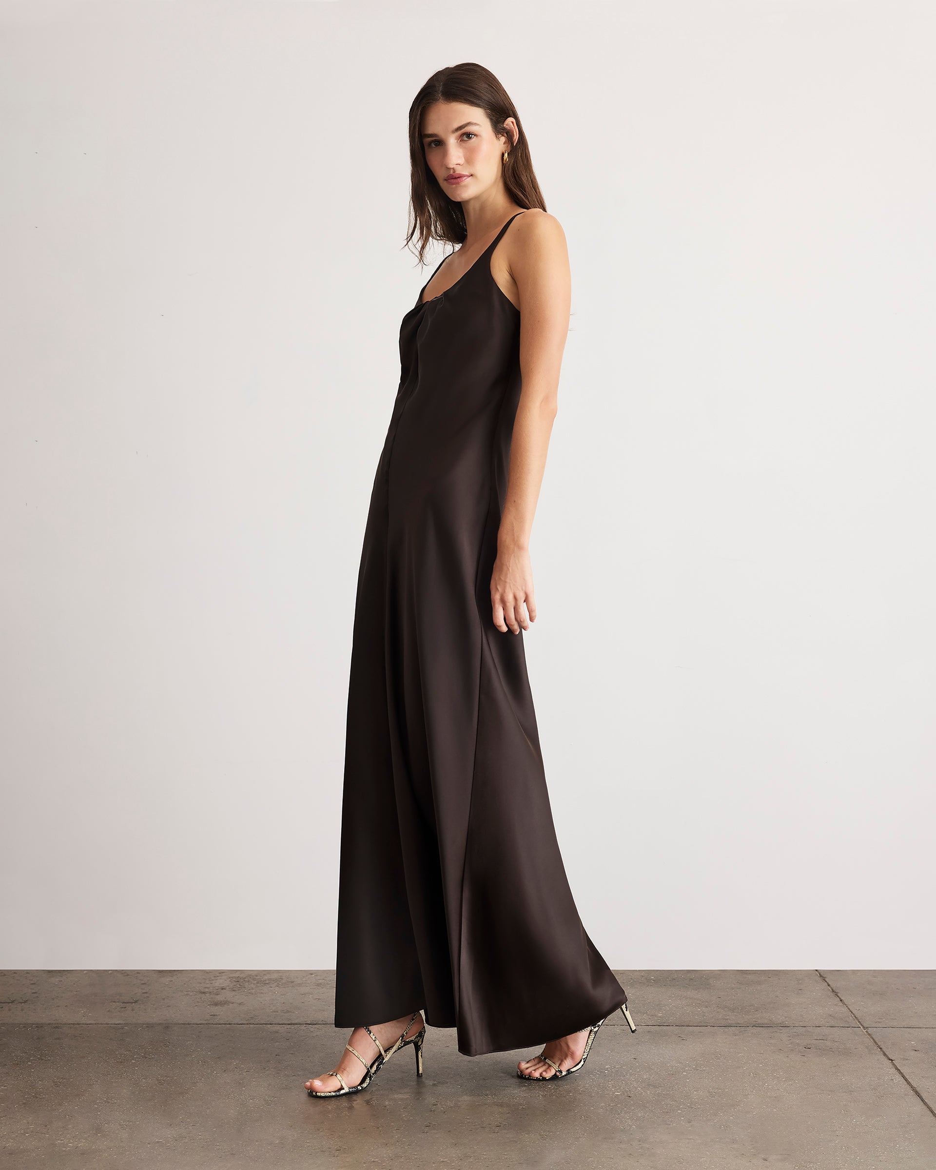 Uma Gown in Dark Fig