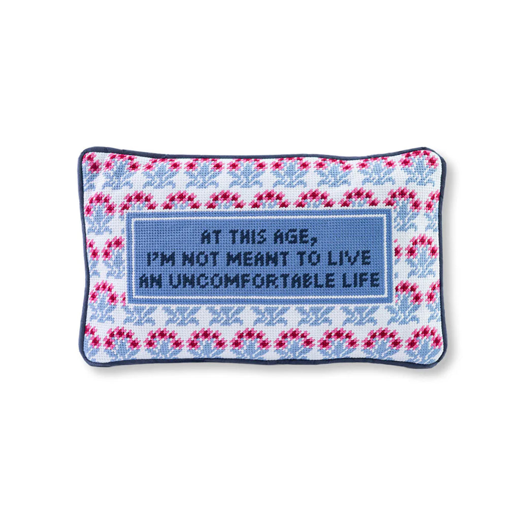 Uncomfortable Needlepoint Pillow