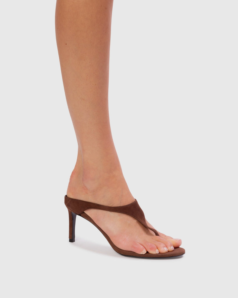 Laurel 65 Mule in Brownie Suede