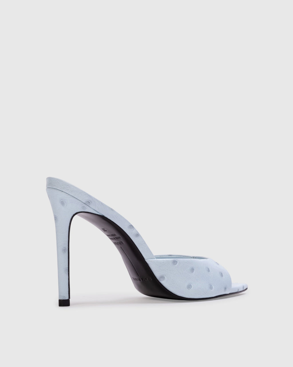 Brea 100 Mule in Sky Ostrich Leather