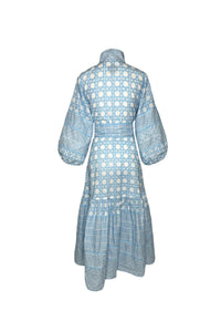 Flounce Dress in Baby Blue Caning