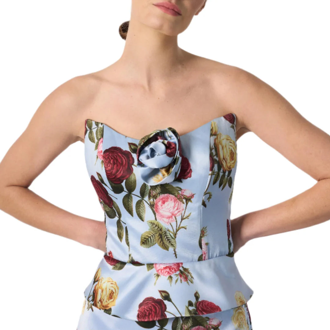 Delicias Corset Top in Blue
