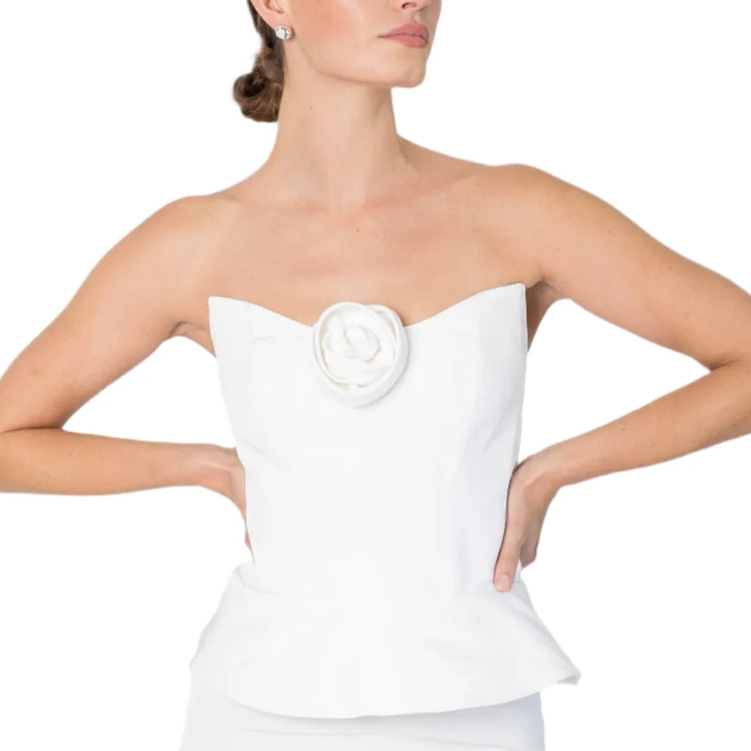Delicias Corset Top in White