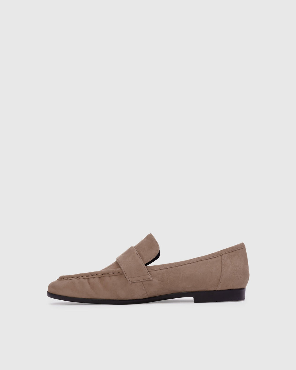 Arrow Loafer in Taupe Suede