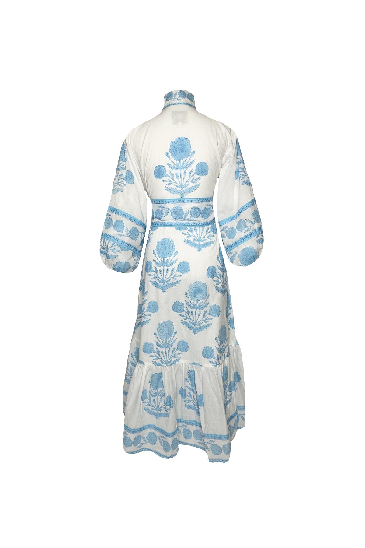Flounce Dress in Baby Blue Marigold