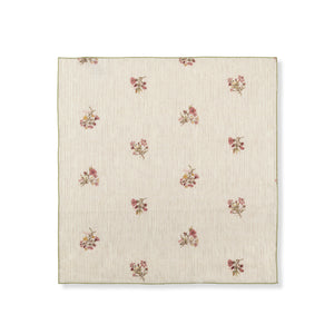 Set of Scarlet Flax & Field Posy Pinstripe Printed Napkins