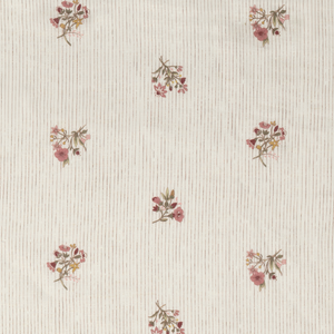 Scarlet Flax & Field Posy Pinstripe Printed Tablecloth