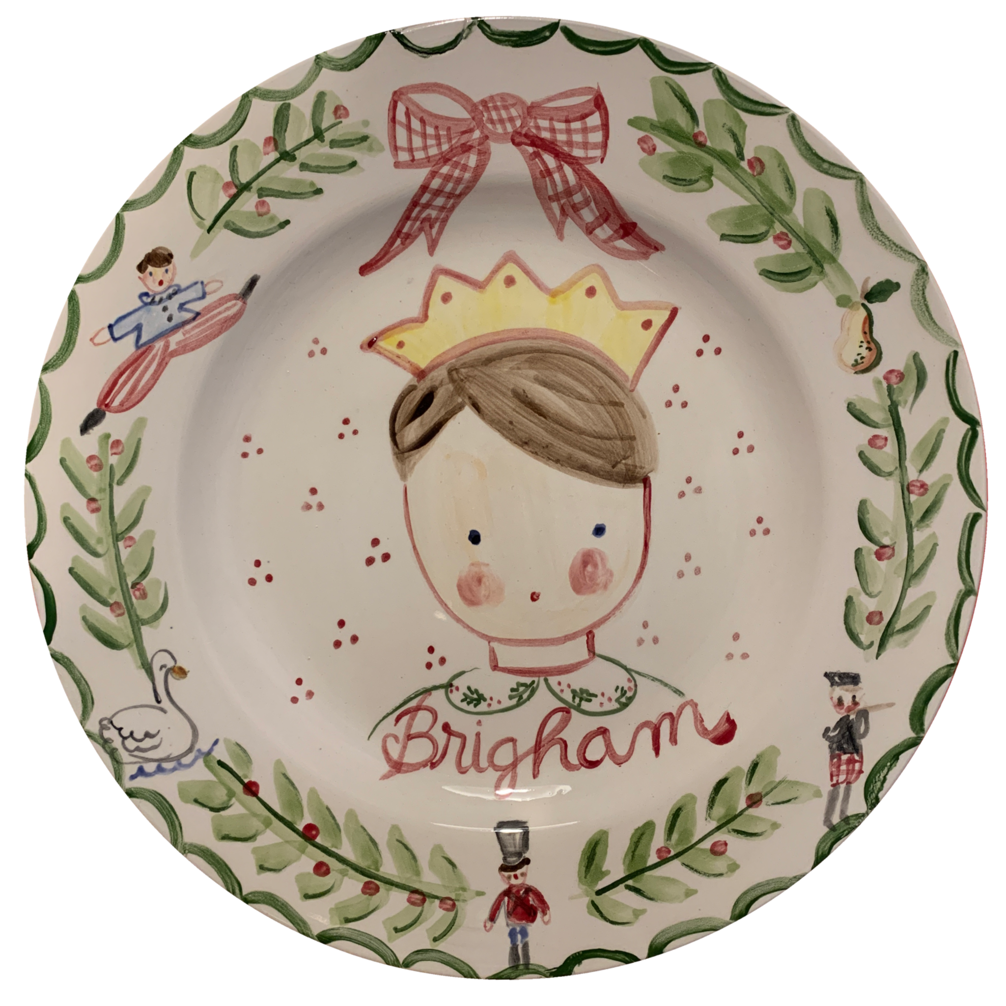 Tricia Lowenfield Design  - 12 Days of Christmas Plate - Boy - Premium  from Tricia Lowenfield Design 