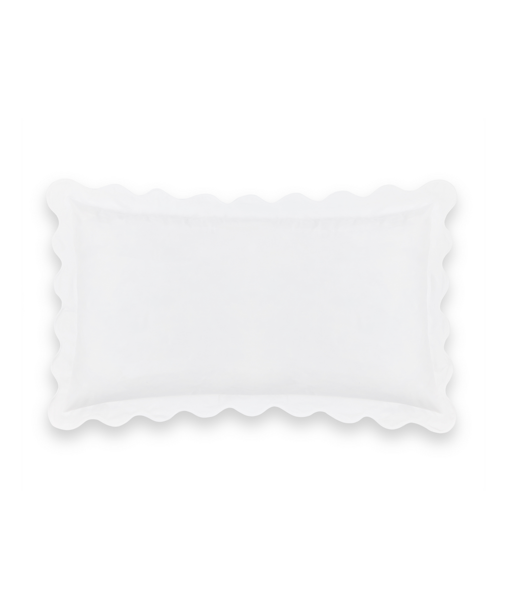 Rebecca Udall Alexandra Wavy Scalloped Bed Linen, White Pillow