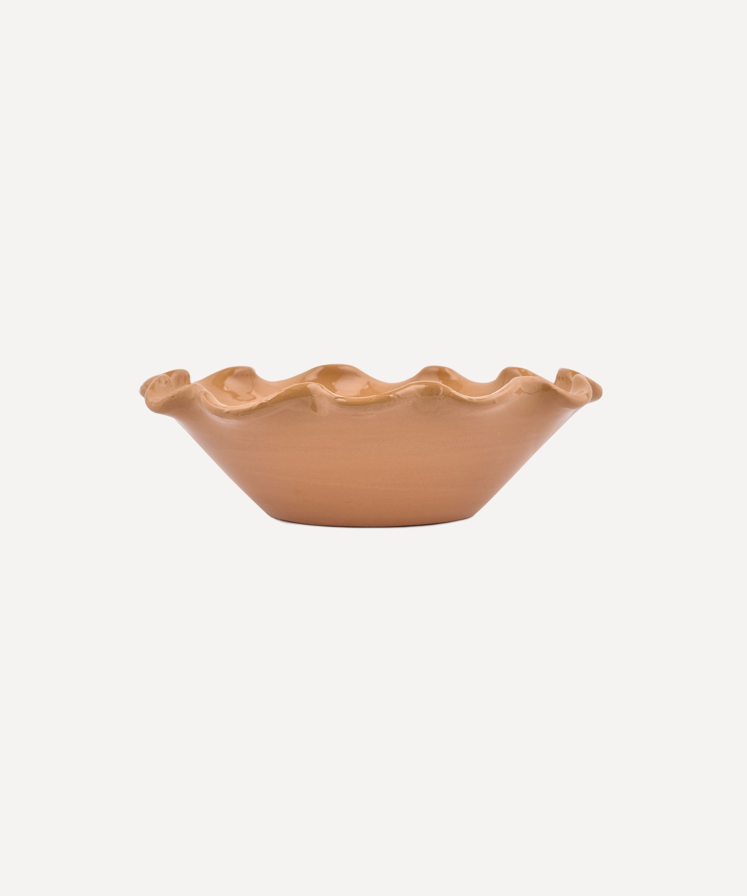 Ruffle Ceramic Bowl in Terracotta