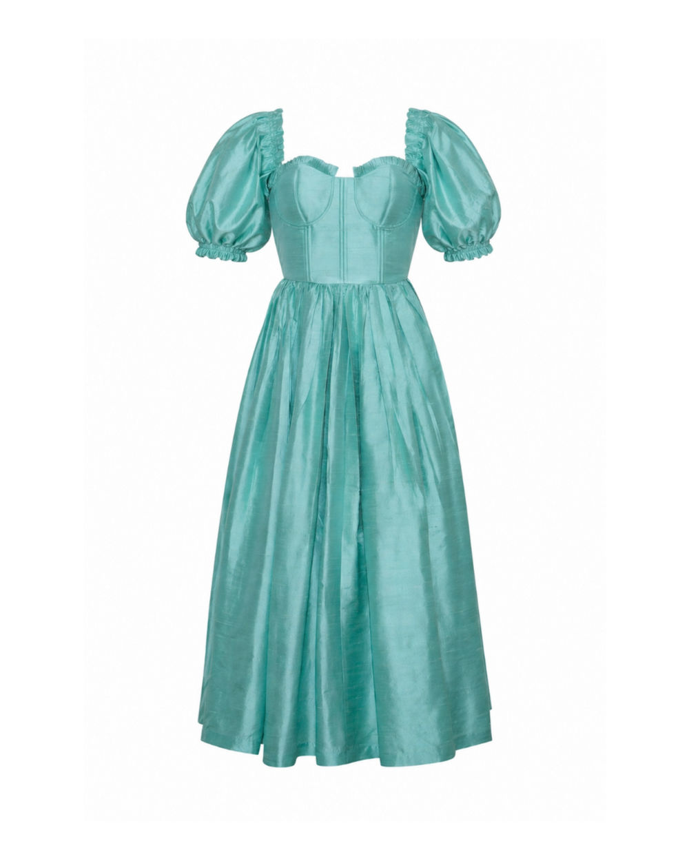 Charlotte Bustier Dress in Sea Glass