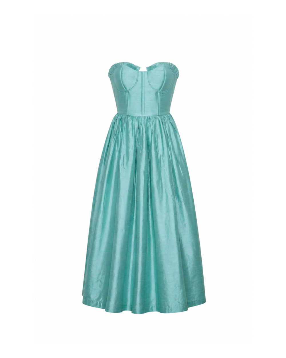 Charlotte Bustier Dress in Sea Glass