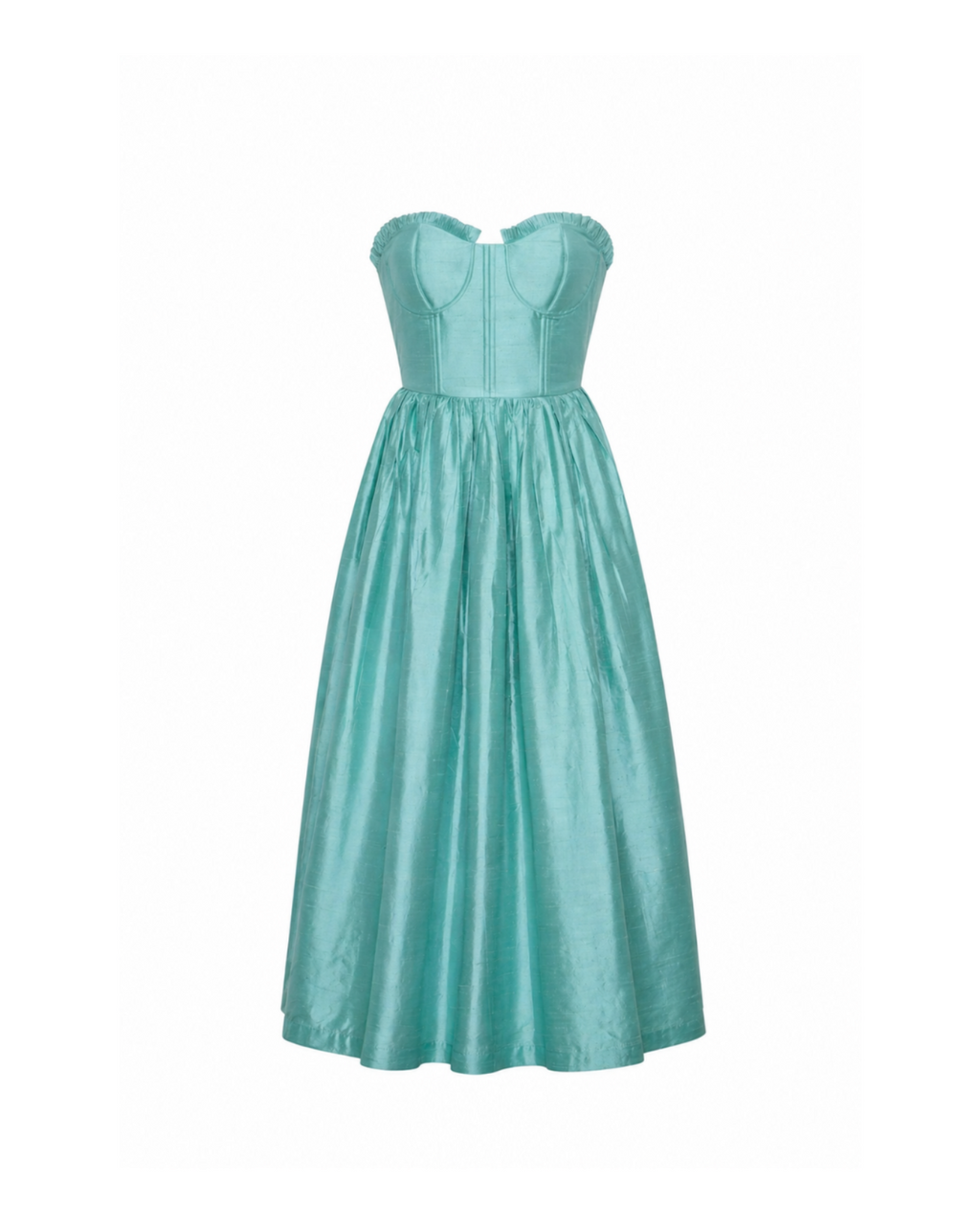 Charlotte Bustier Dress in Sea Glass