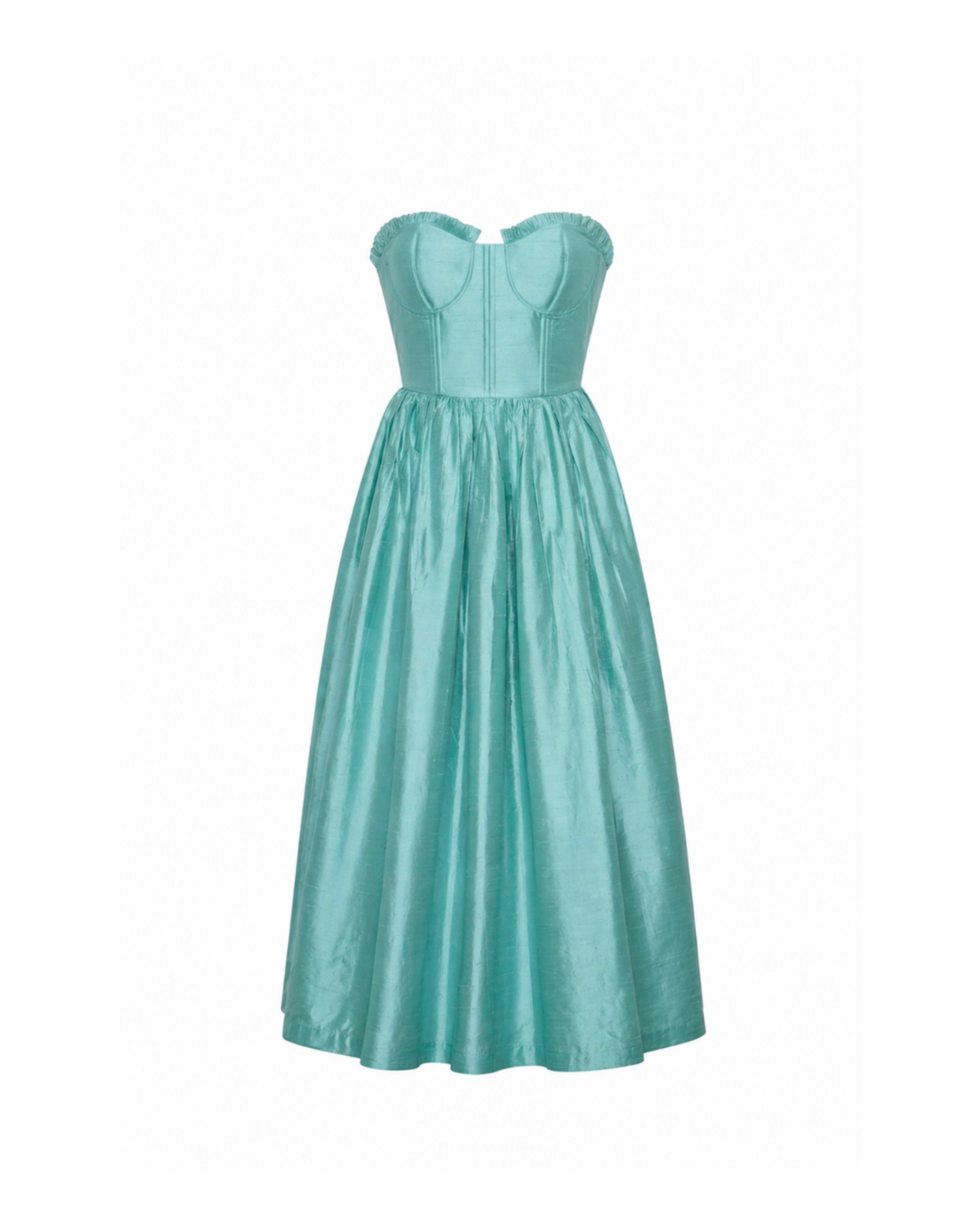 Charlotte Bustier Dress in Sea Glass