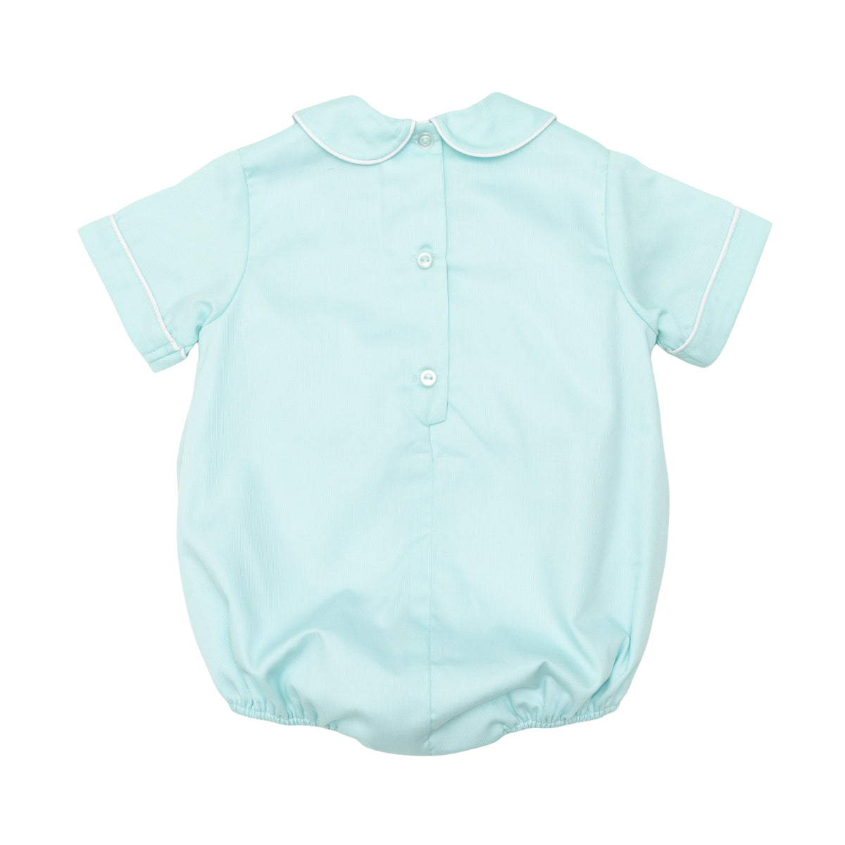 Henry Duvall baby boys Banks Bubble in soft mint green, a timeless heirloom-style bubble with traditional silhouette.
