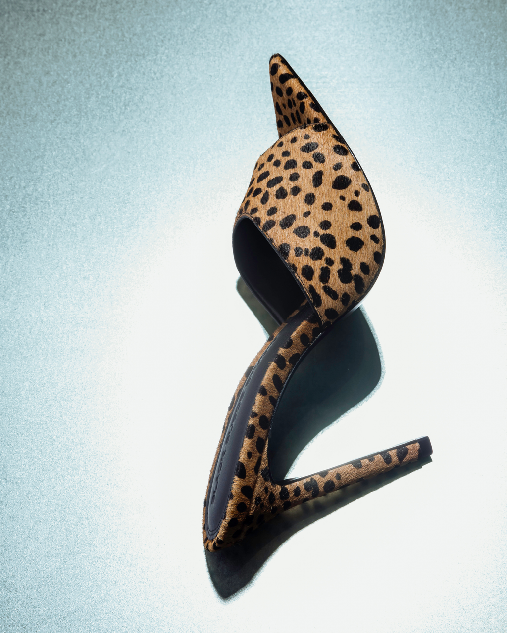 Bella 100 Mule in Camel Dotted Cheetah Pony Hair