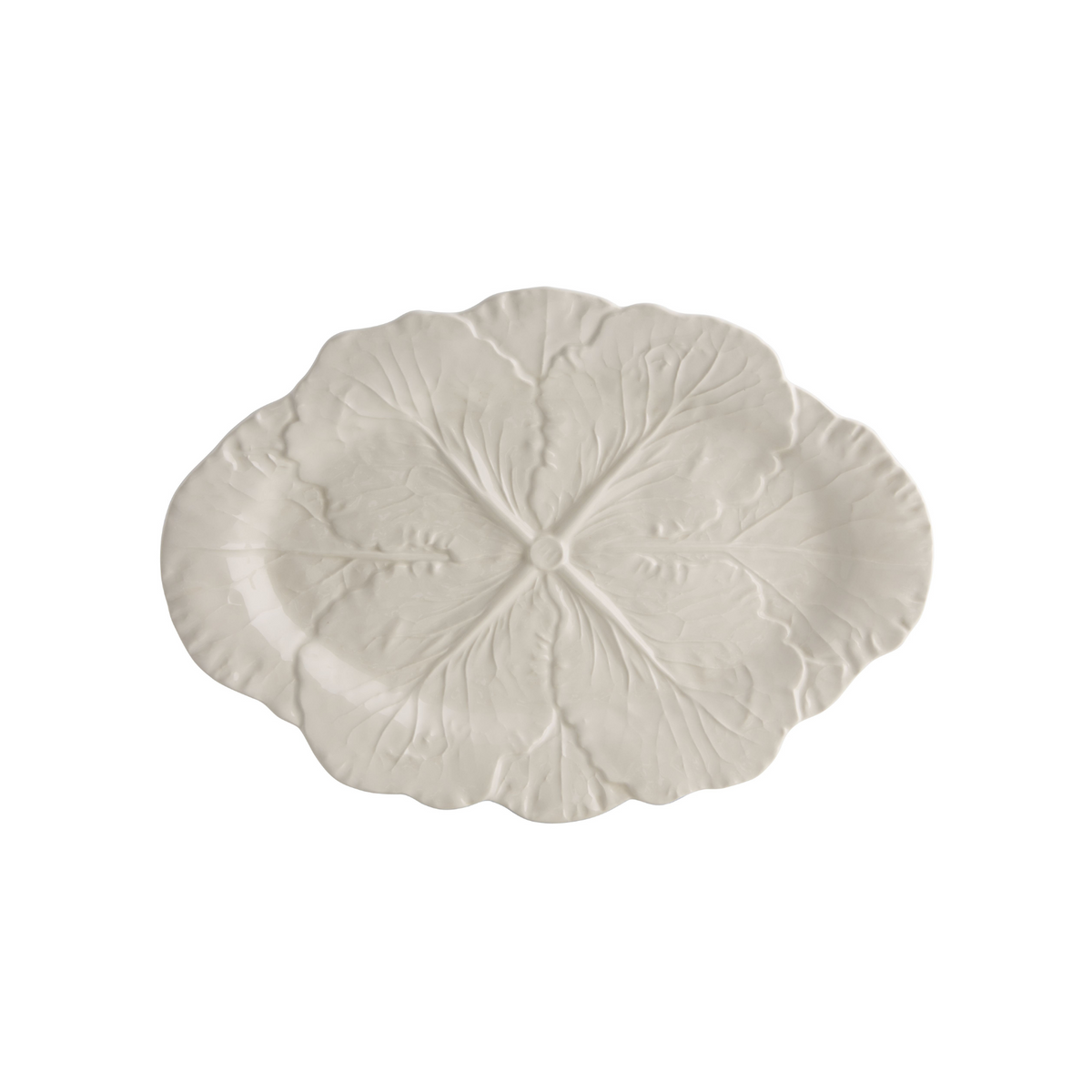 Cabbage Cream Small Oval Platter, Set of 2