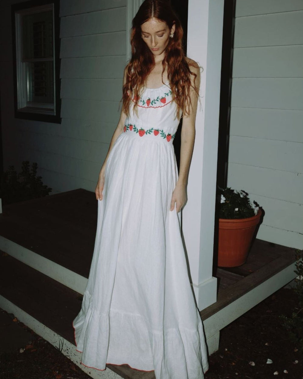 Margot Dress in Strawberry Garden