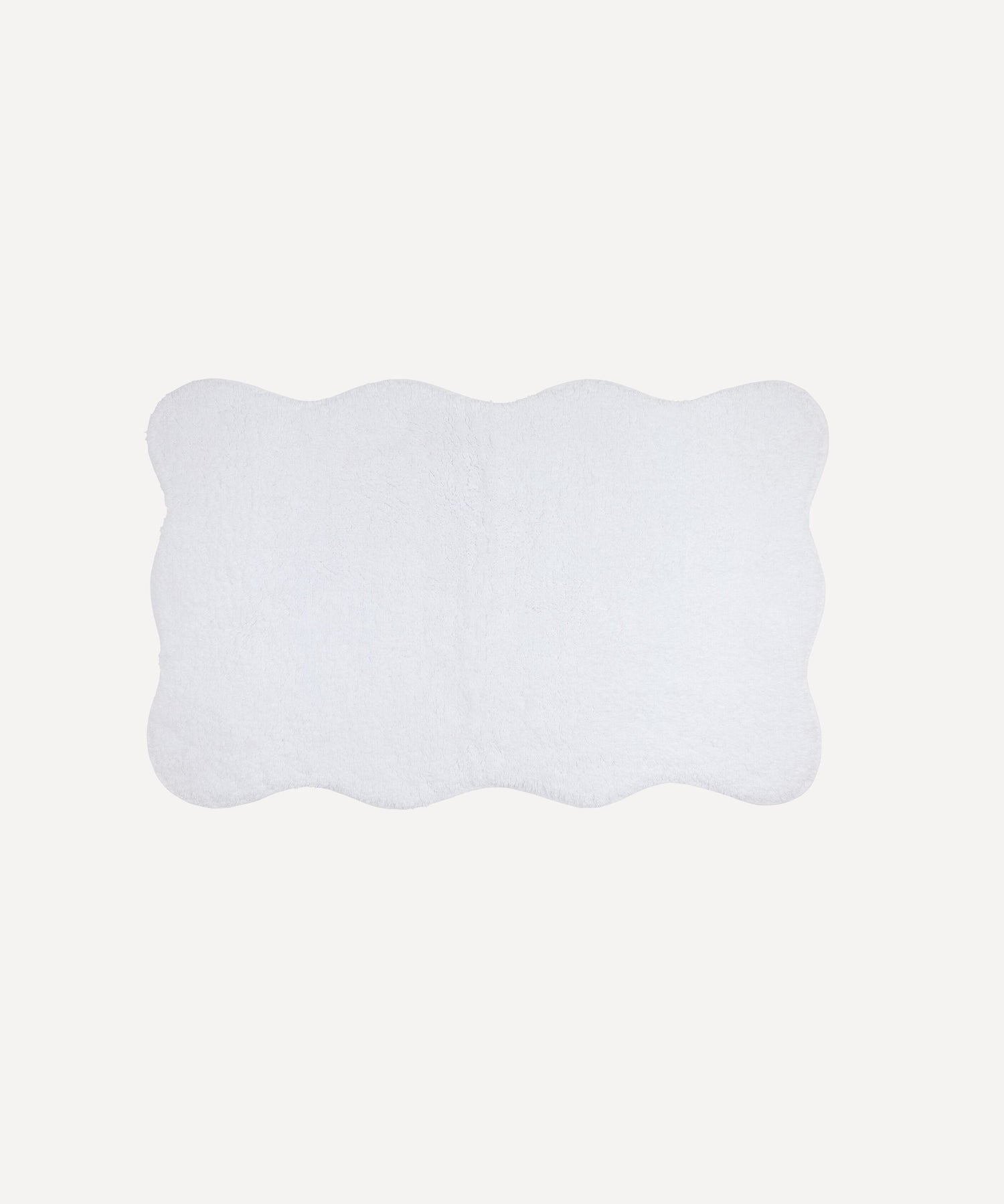 Amelia Scalloped Bath Mat, White
