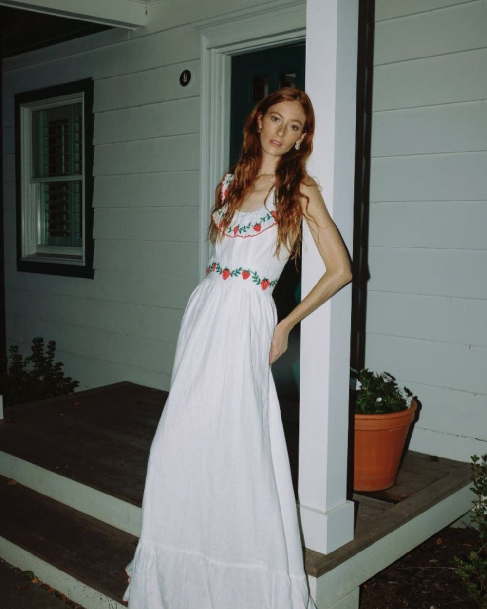 Margot Dress in Strawberry Garden