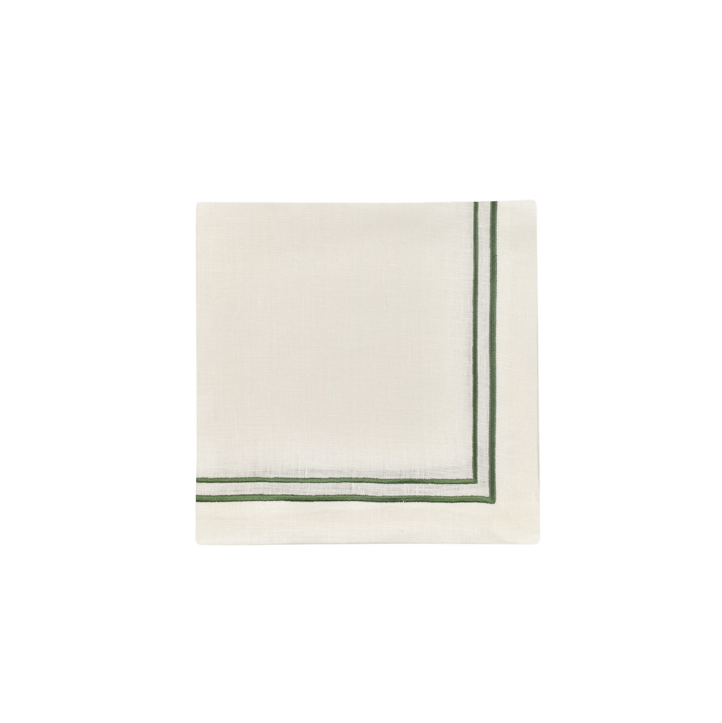 Sophie Classic Two Cord Napkin in Moss Green