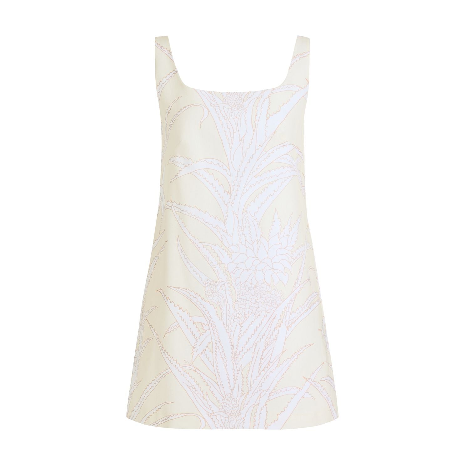 Cappie Mini Dress in Yellow Pineapple