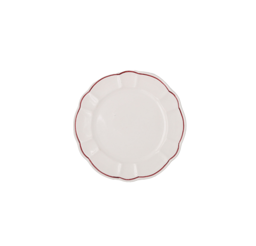Romilly Side Plate in Red, Set of 4