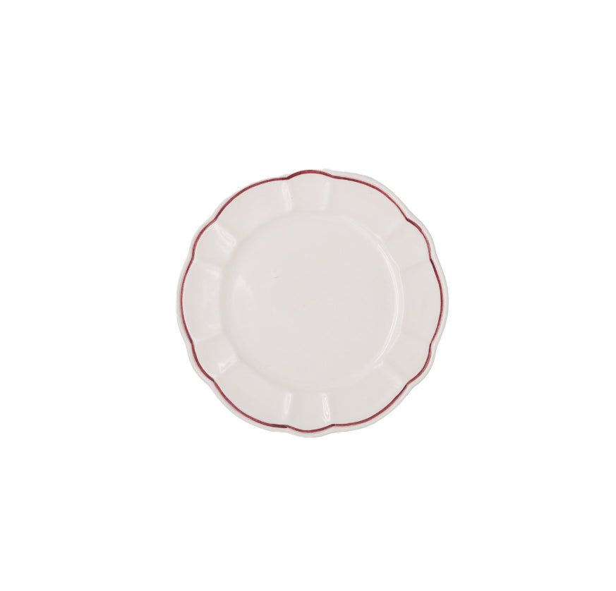 Romilly Side Plate in Red, Set of 4