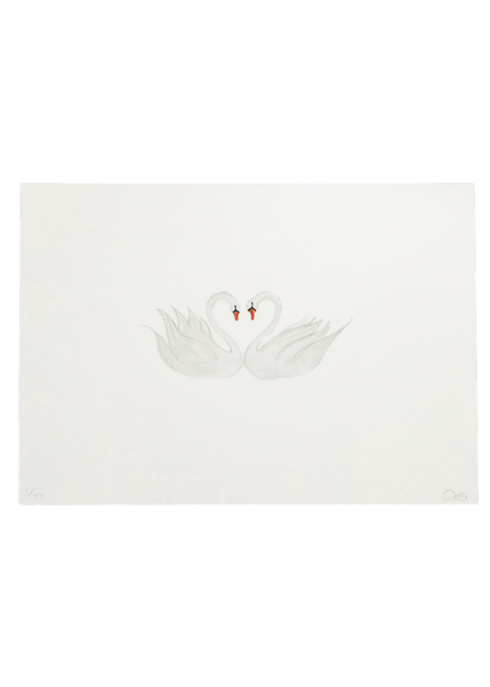Limited Edition Pair of Swans Print