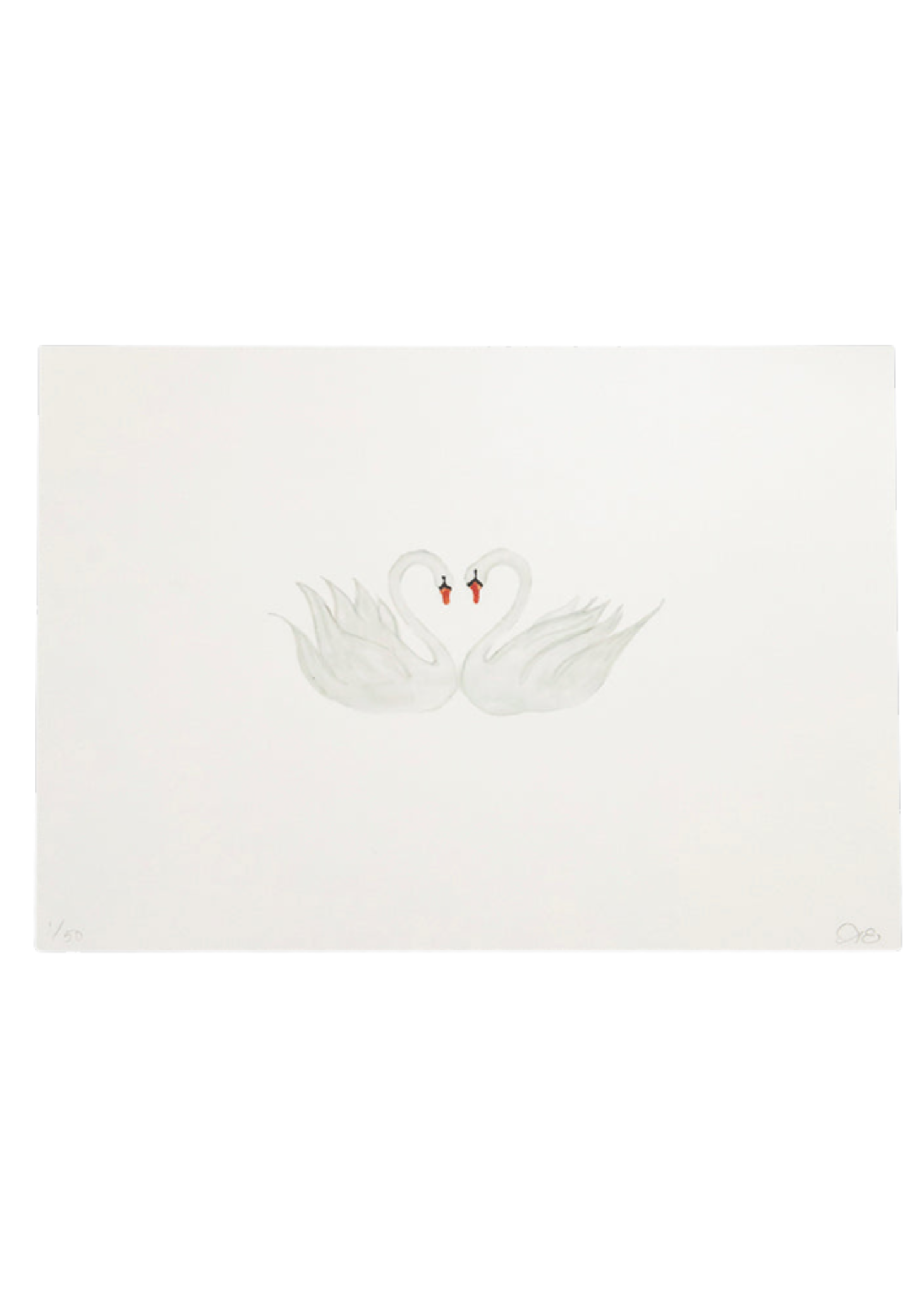 Limited Edition Pair of Swans Print