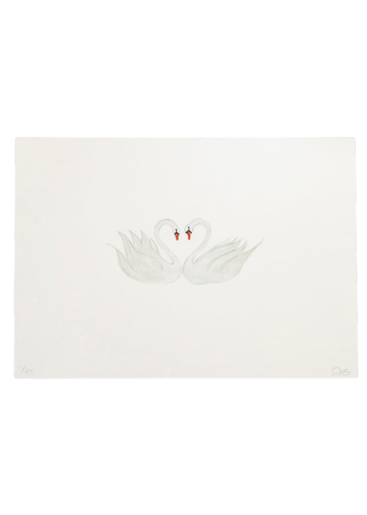 Limited Edition Pair of Swans Print