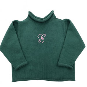 Jersey Rollneck Sweater in Hunter Green