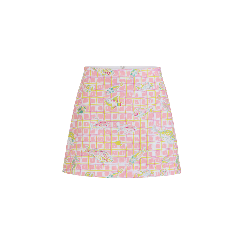 Mini Skirt in Pink Fishing Net