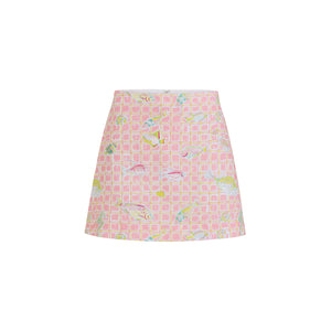 Mini Skirt in Pink Fishing Net