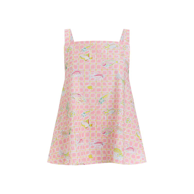 A-Line Top in Pink Fishing Net