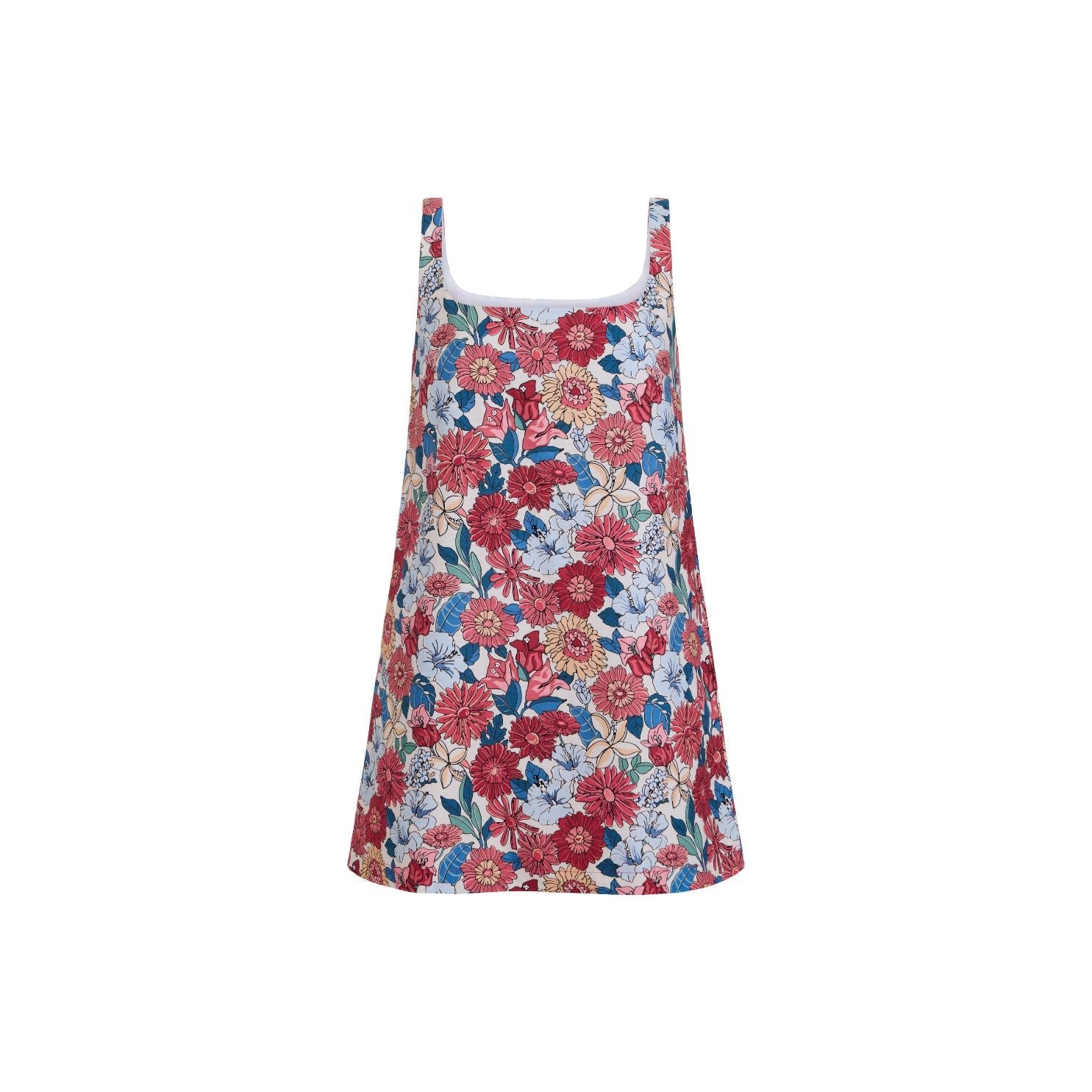 Cappie Mini Dress in Antique Flower Heads