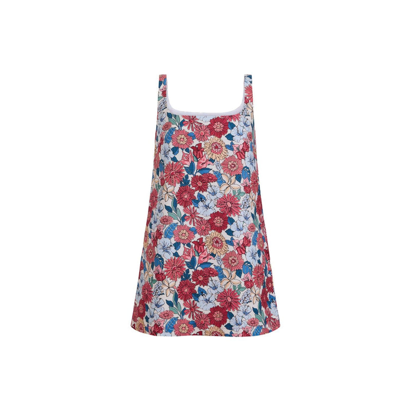 Cappie Mini Dress in Antique Flower Heads