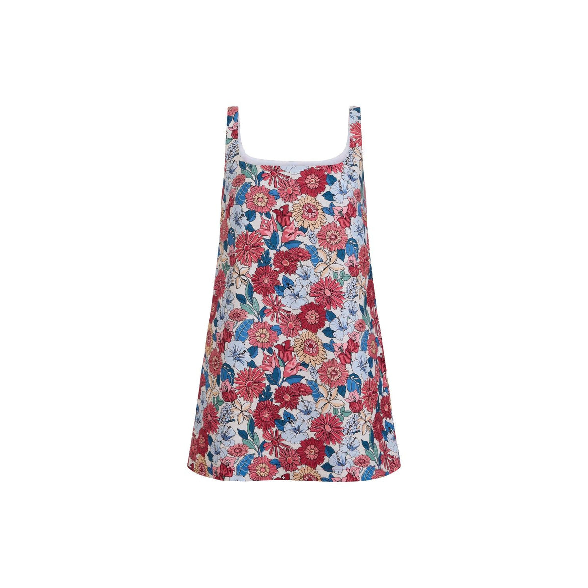 Cappie Mini Dress in Antique Flower Heads