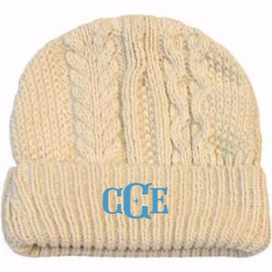 Classic Aran Knit Hat in Natural