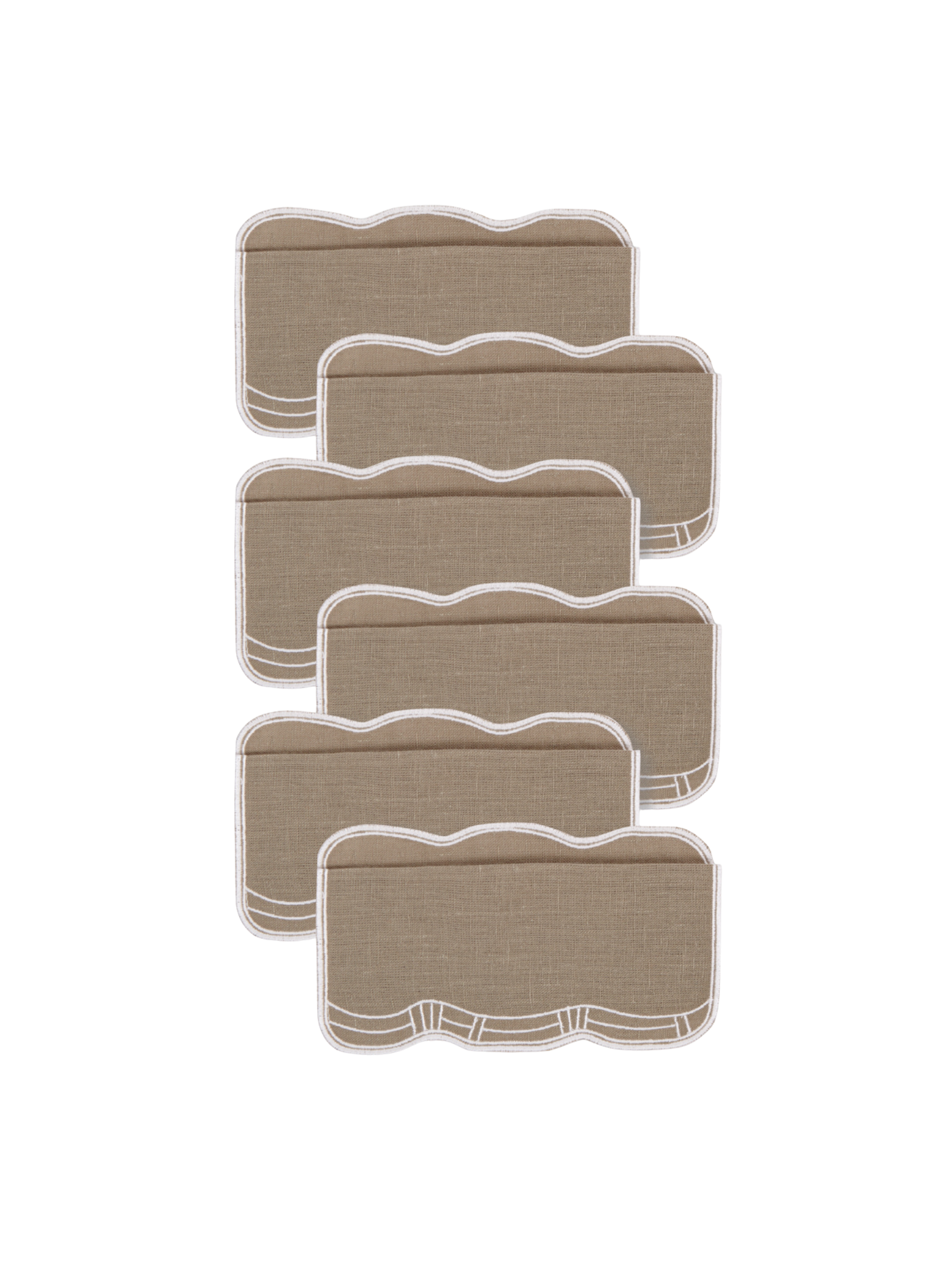 Nilo Cocktail Napkins in Moss, Set of 6
