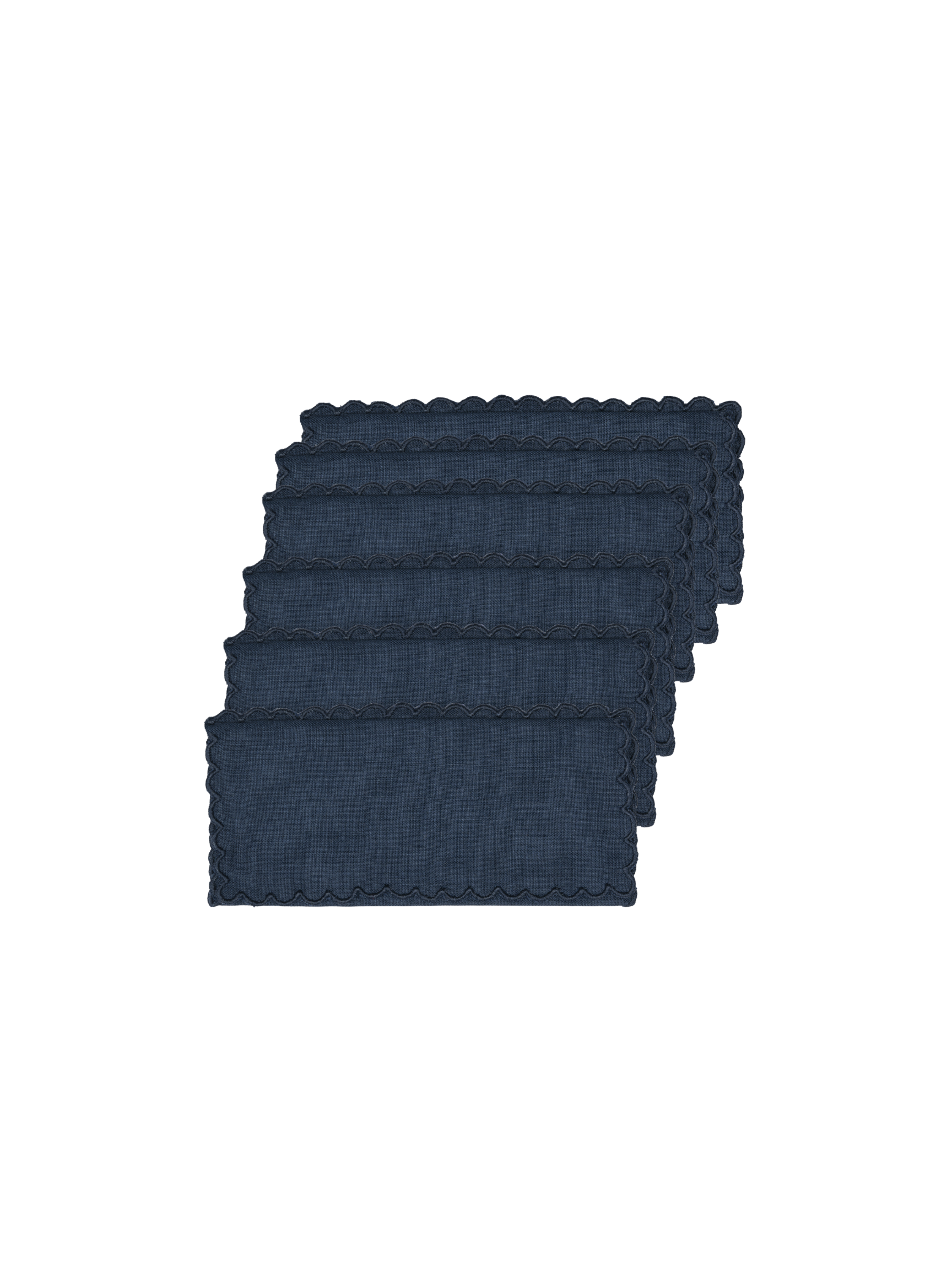 Zurbano Cocktail Napkins in Navy, Set of 6