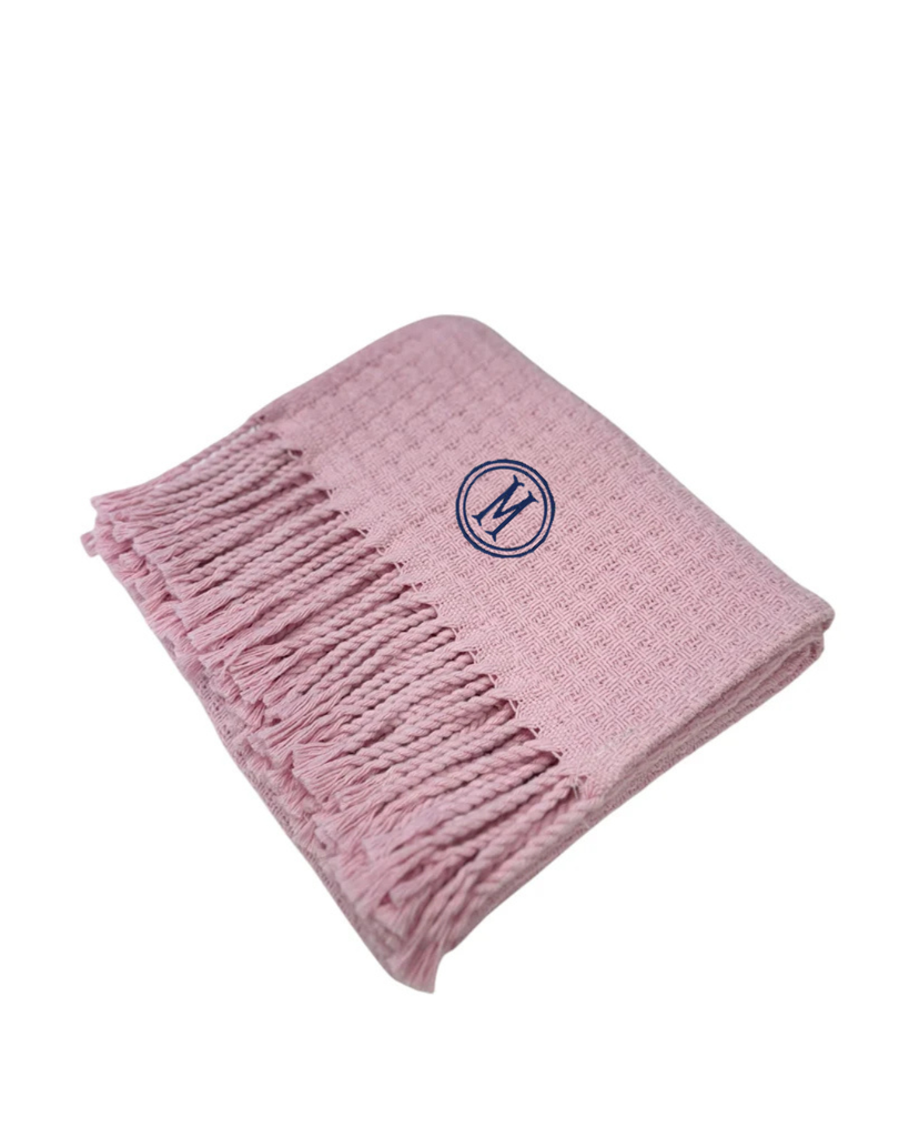 Basket Weave Textured Baby Throw with Fringes