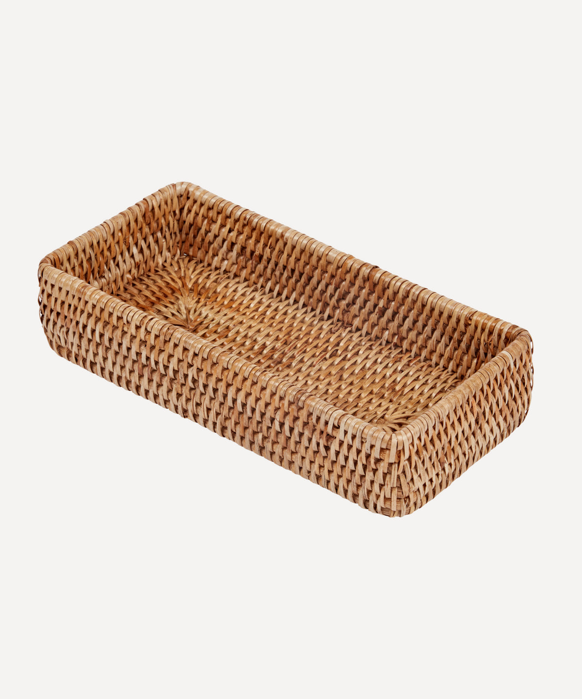 Rebecca Udall, Woven rattan wicker vanity bathroom tray, Natural