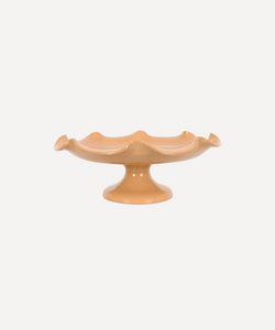 Claudia Wavy Footed Bowl in Terracotta