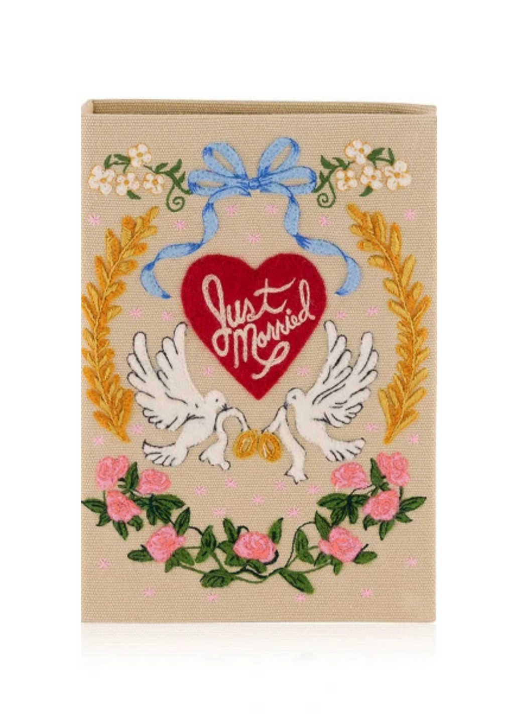Just Married Book Clutch in Ivory